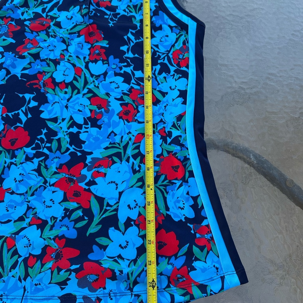 PGA TOUR APPAREL Floral Print Women's Sleeveless Golf Polo Shirt size S - Picture 6 of 7